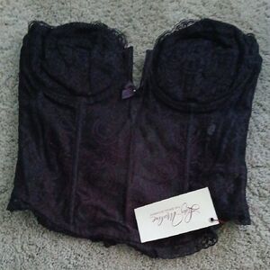 Elegant Black Lace Bustier